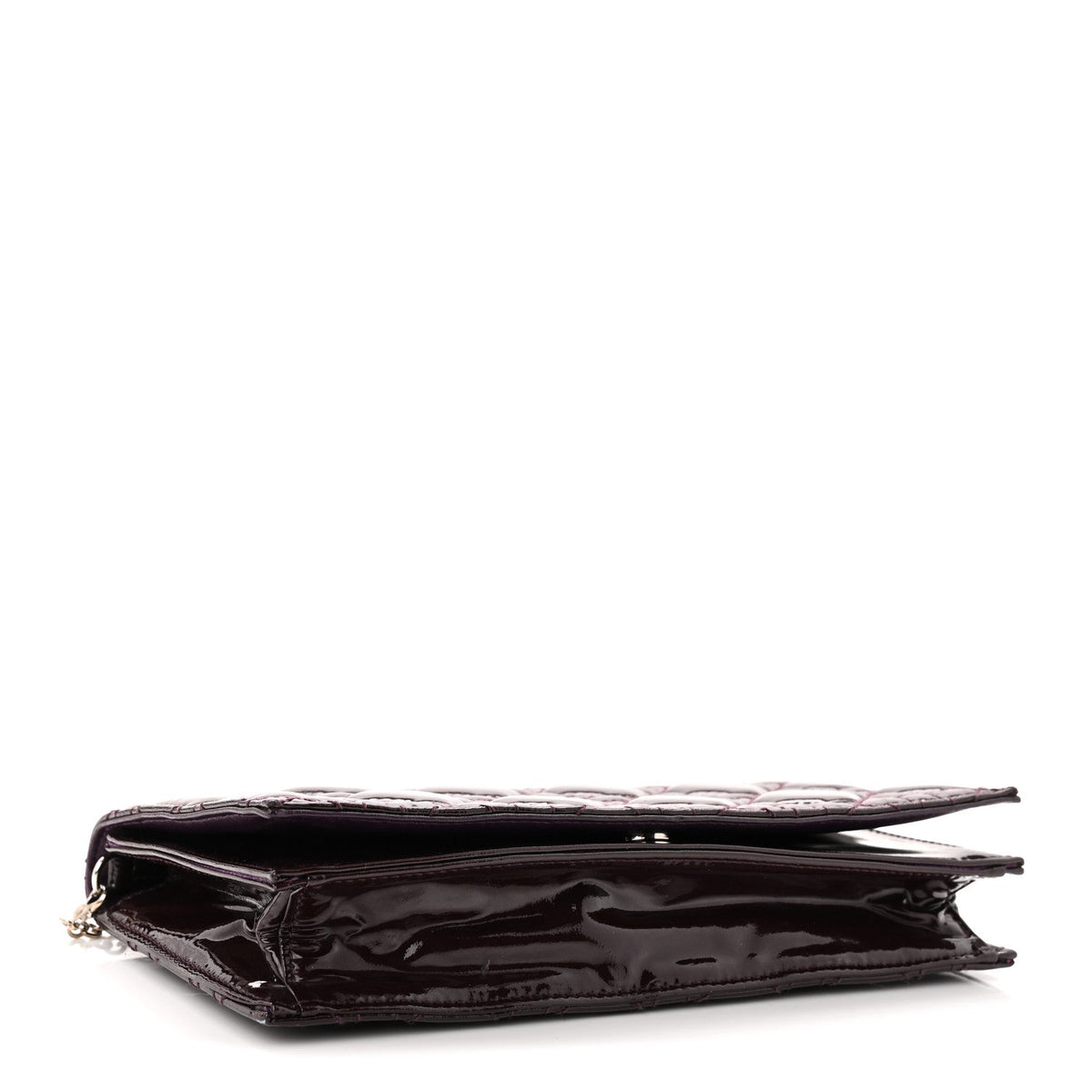 Patent Cannage Lady Dior Chain Wallet Purple AT My store