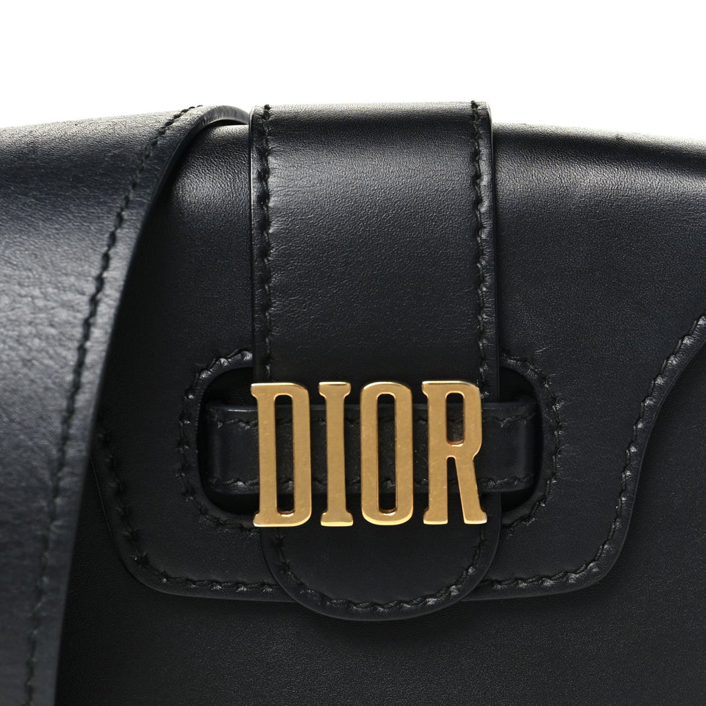 Calfskin Mini D Fence Saddle Bag Black AT My store