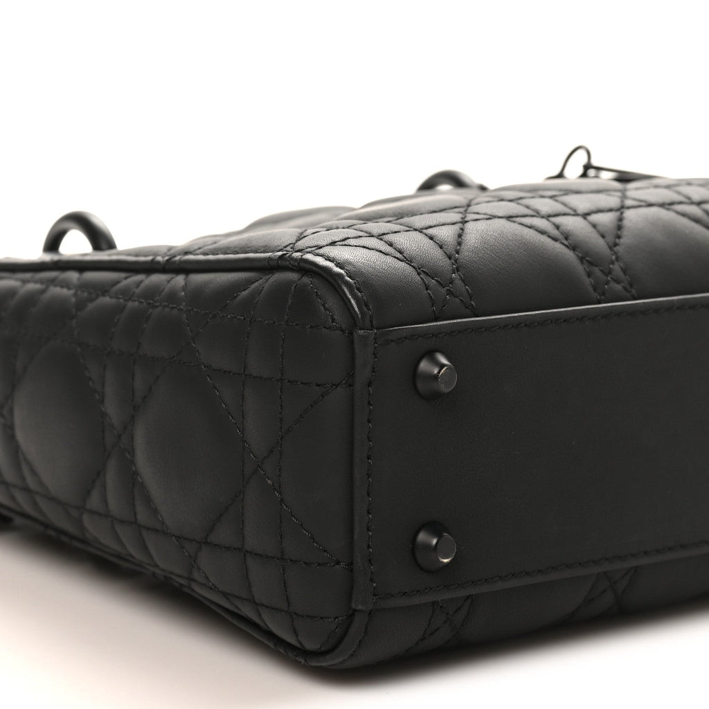 Ultra Matte Calfskin Cannage Mini Lady Dior Black AT My store