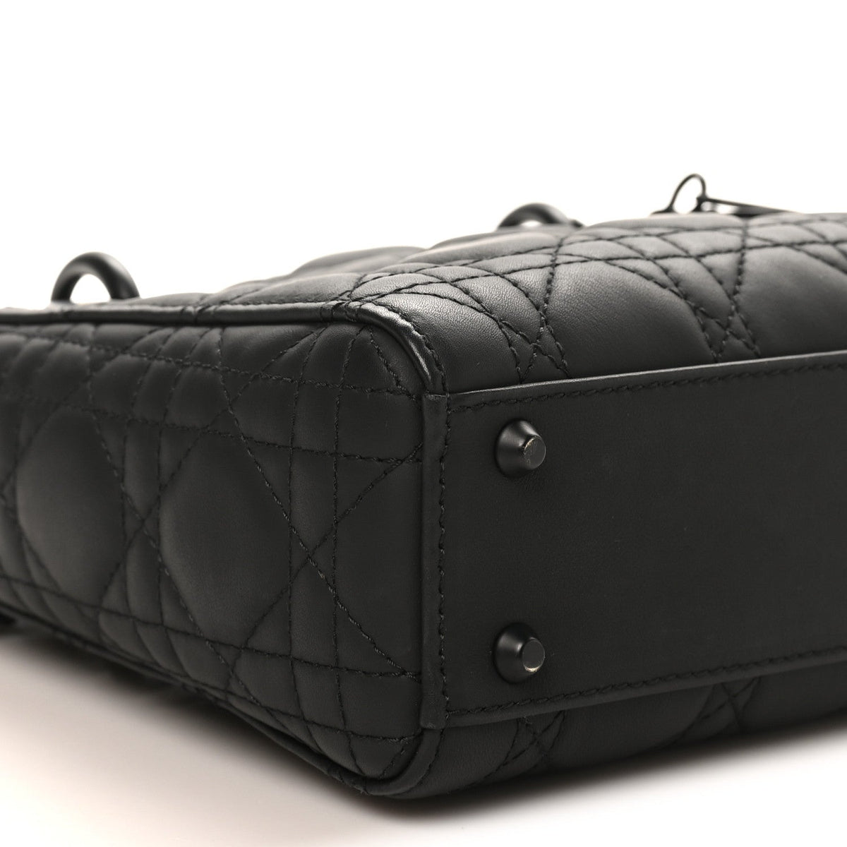 Ultra Matte Calfskin Cannage Mini Lady Dior Black AT My store