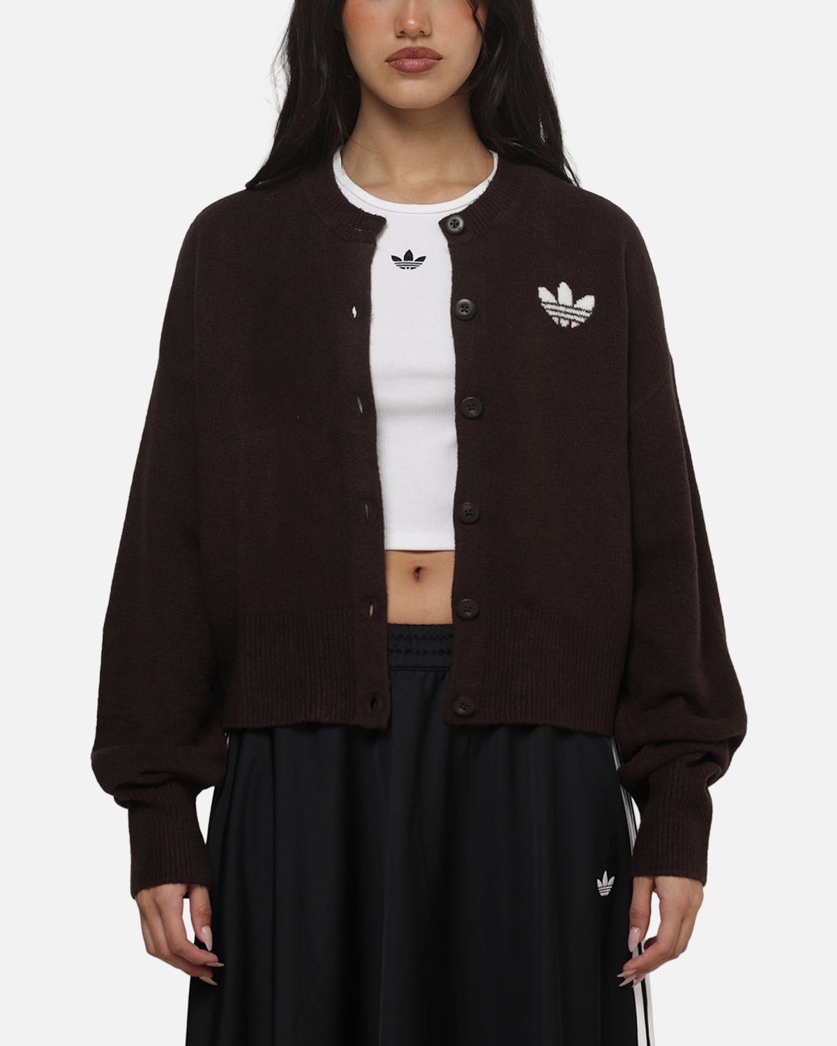 Best-Selling Adidas Women's Essentials Knit Cardigan Brown