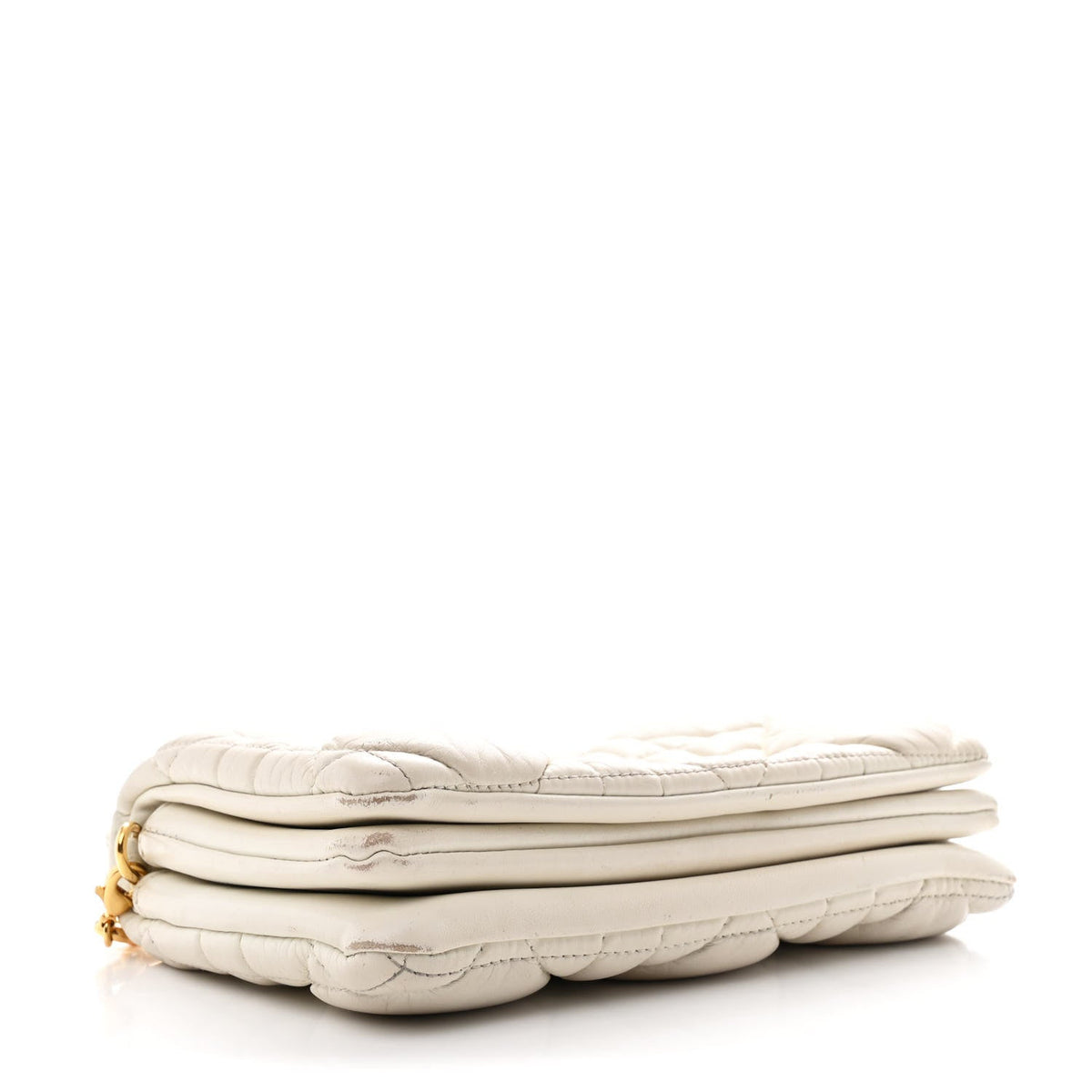 Calfskin Macrocannage Mini Caro Bag White AT My store