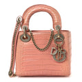 Alligator Crystal Mini Lady Dior Pink AT My store