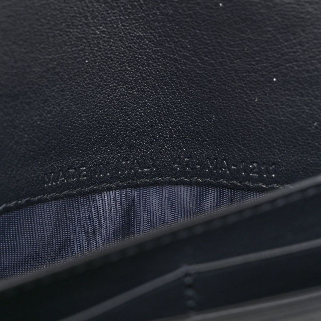 Oblique Saddle Chain Long Wallet Blue AT My store