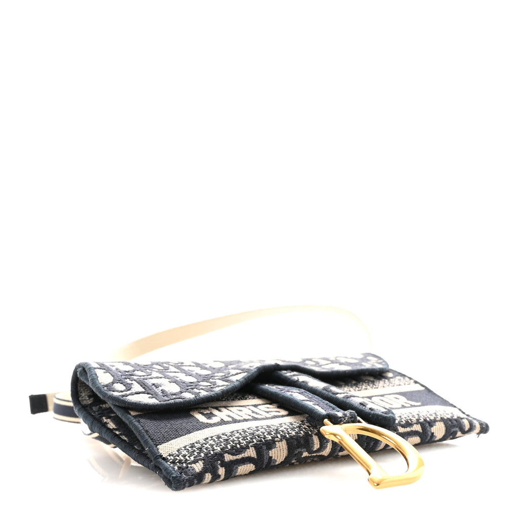 Oblique Slim Saddle Pouch Blue AT My store