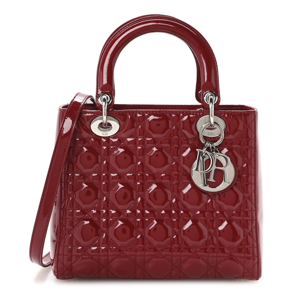 Patent Cannage Medium Lady Dior Red AT My store