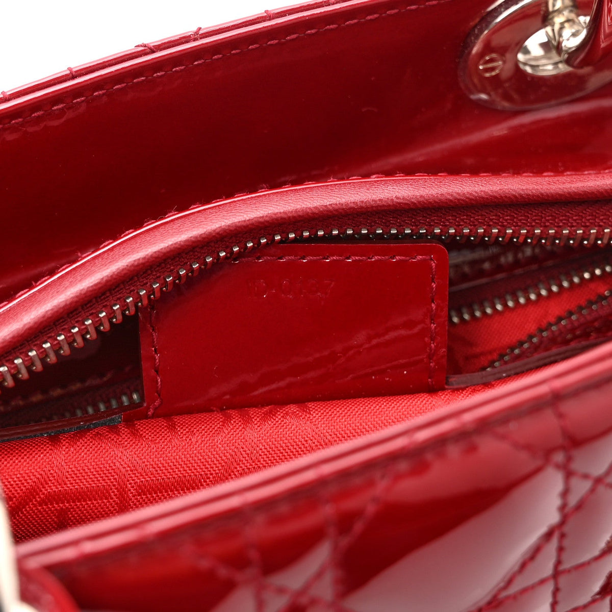 Patent Cannage Medium Lady Dior Red AT My store