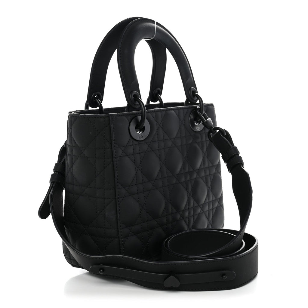 Ultra Matte Calfskin Cannage Small My ABCDior Lady Dior Black AT My store