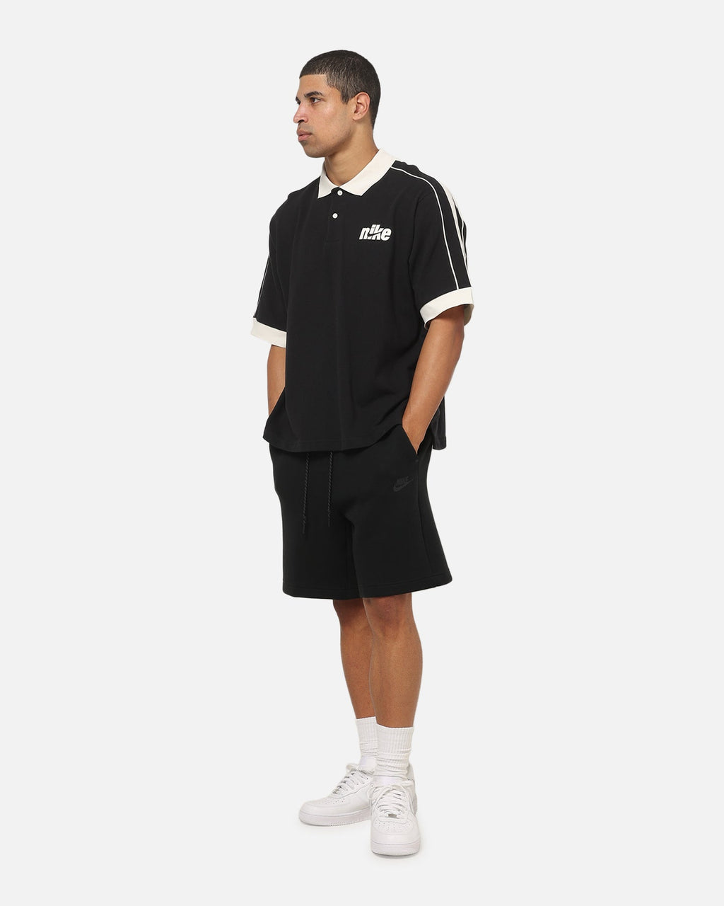 Top Seller Nike Sportswear Club Oversized Futbol Polo Shirt Black