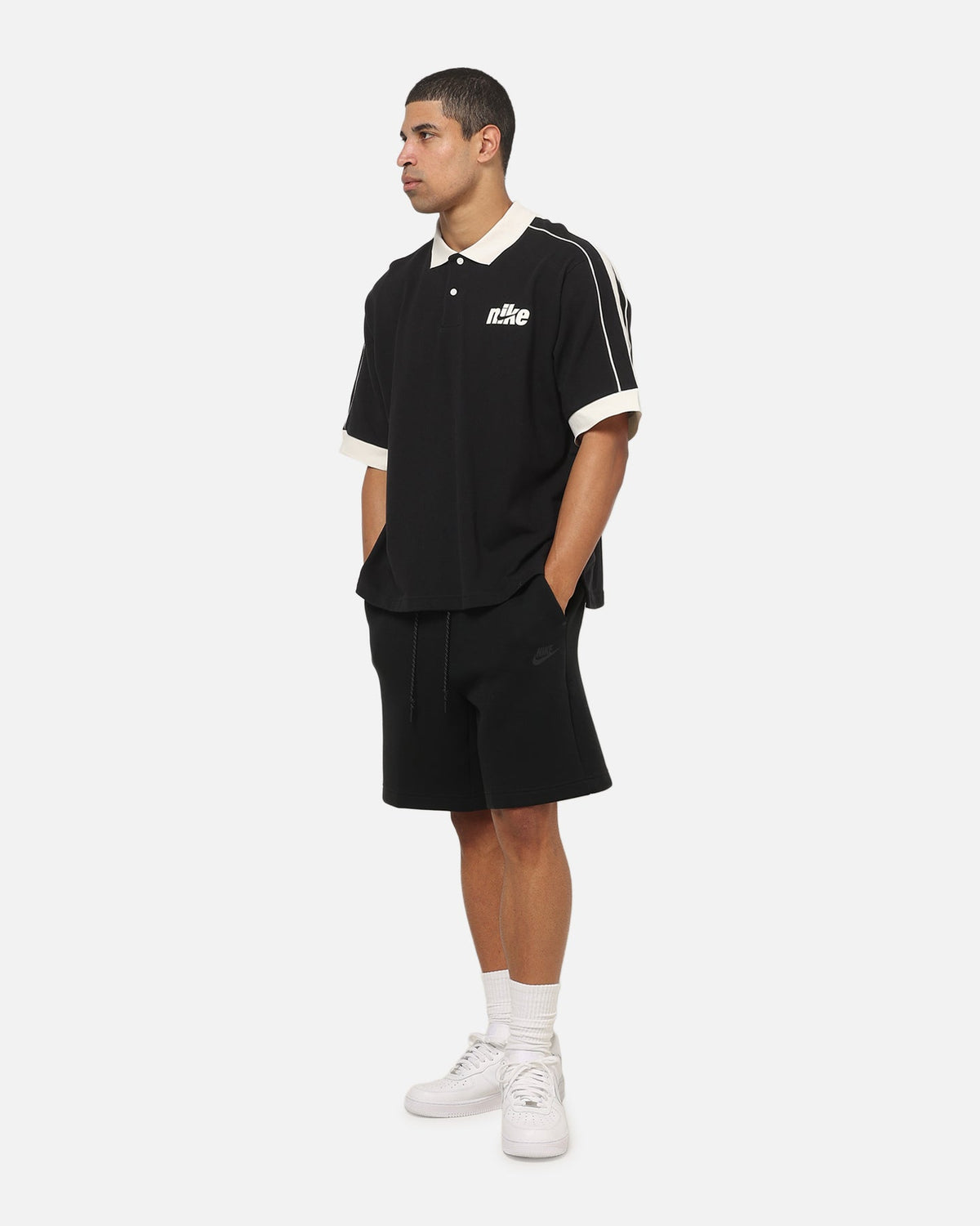 Top Seller Nike Sportswear Club Oversized Futbol Polo Shirt Black