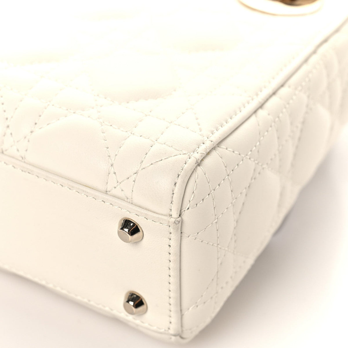 Lambskin Cannage Mini Lady Dior White AT My store