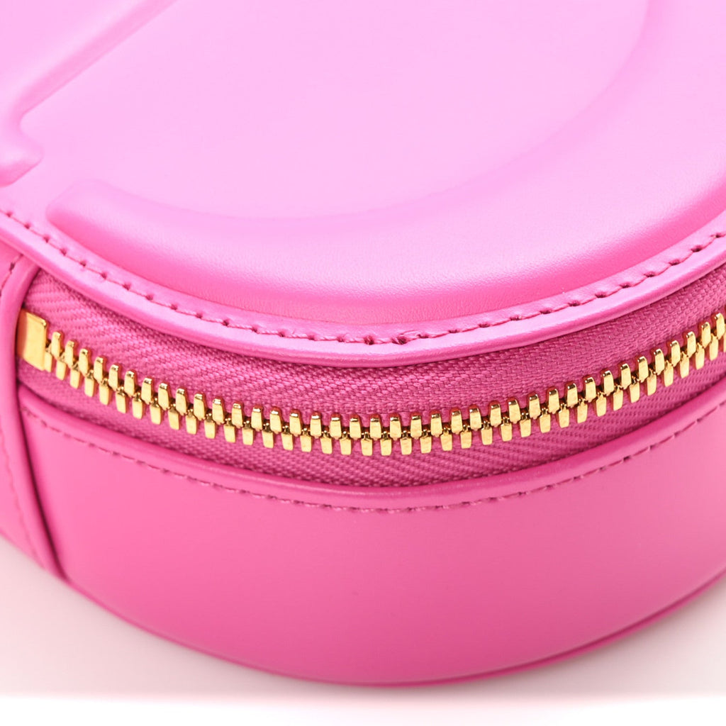 Calfskin CD Signature Oval Crossbody Camera Bag Rani Pink AT My store