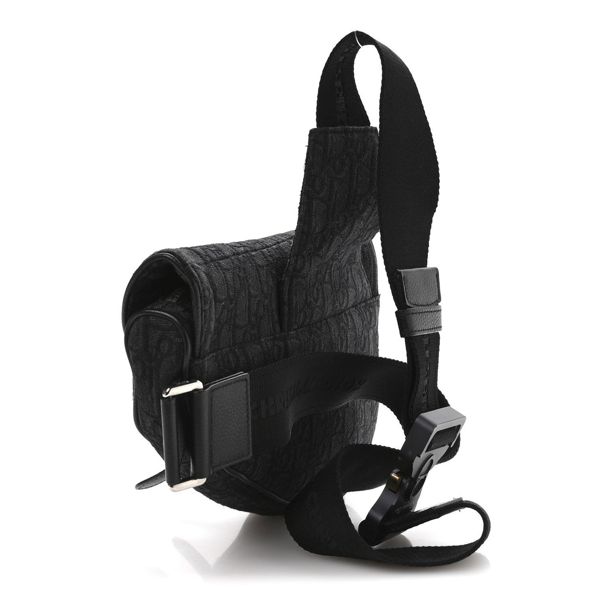Oblique Mens Saddle Bag Black Blue AT My store