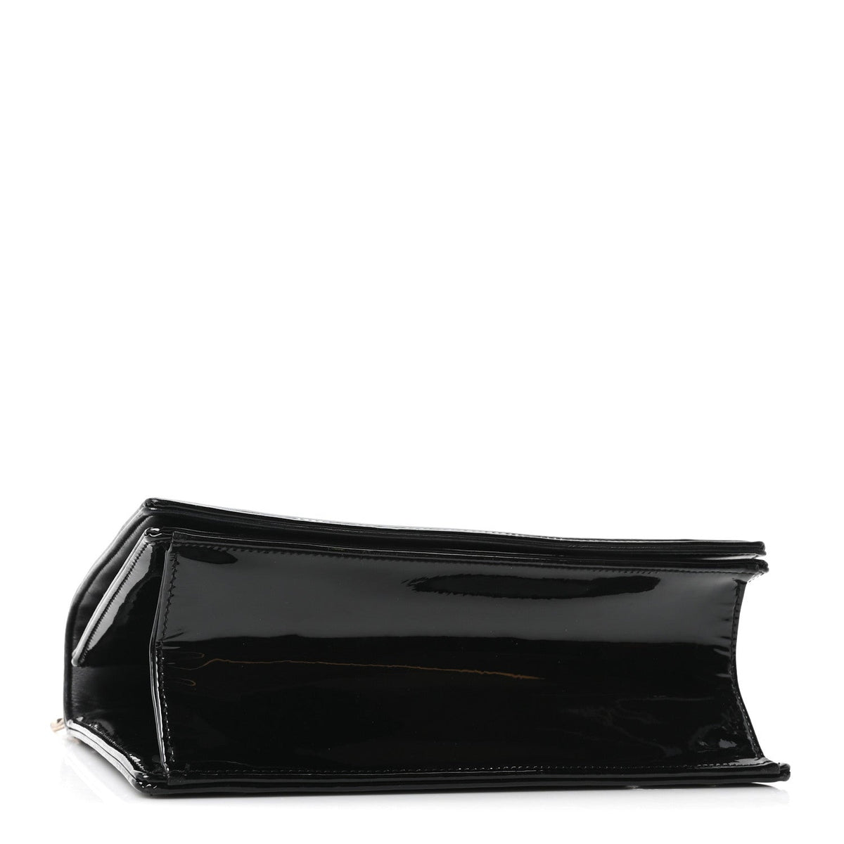 Patent Medium Diorama Flap Bag Black AT My store