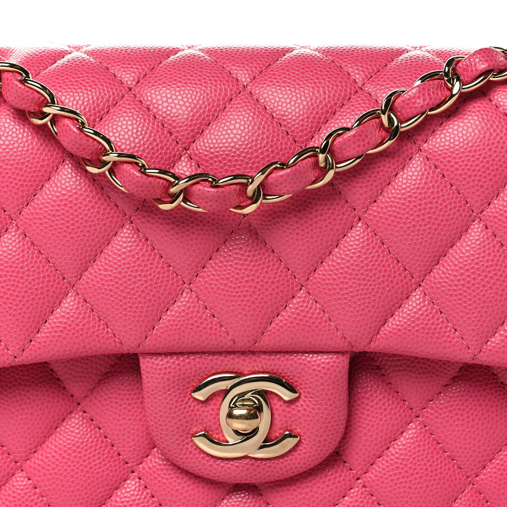 Caviar Quilted Small Double Flap Pink At My store