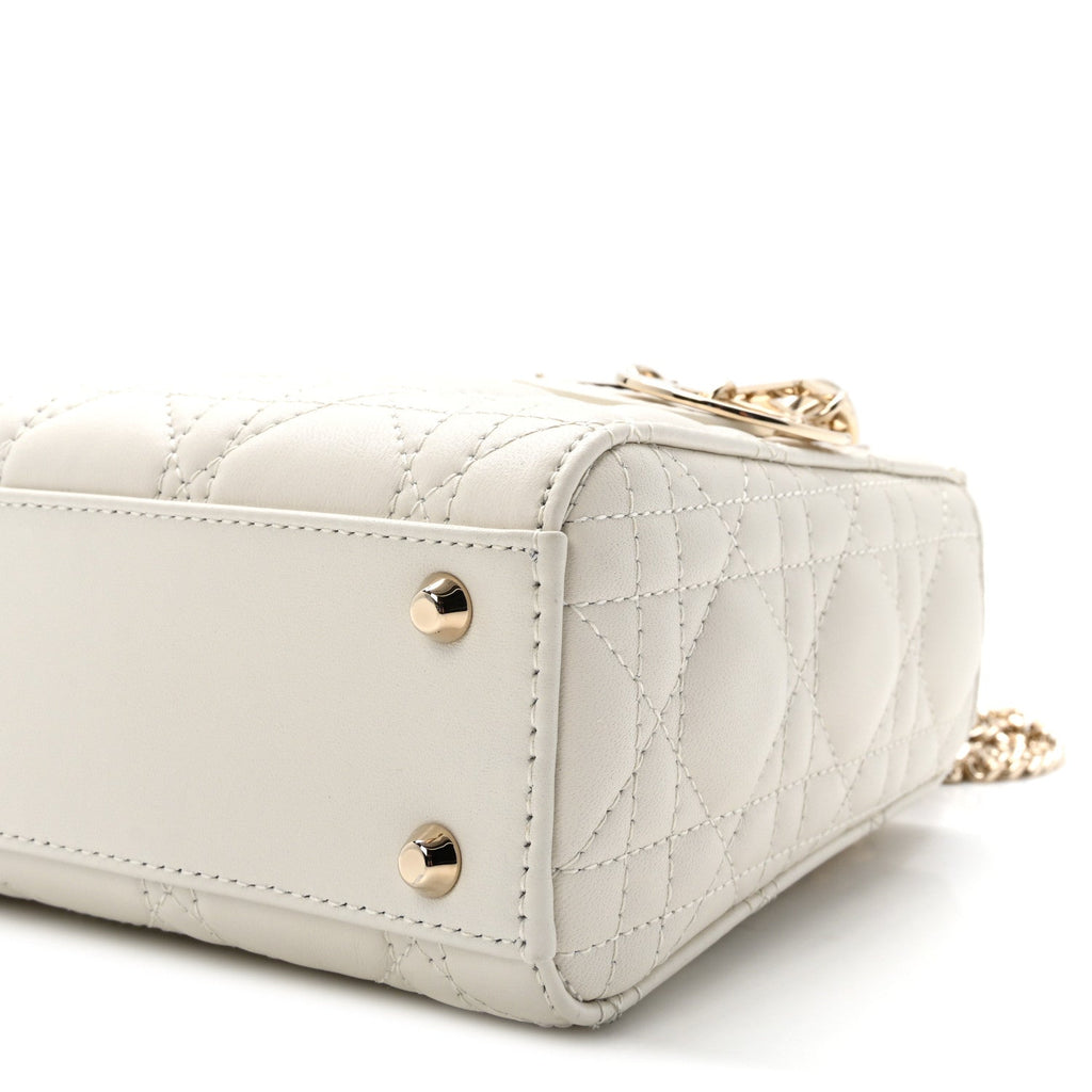 Lambskin Cannage Mini Lady Dior Latte AT My store
