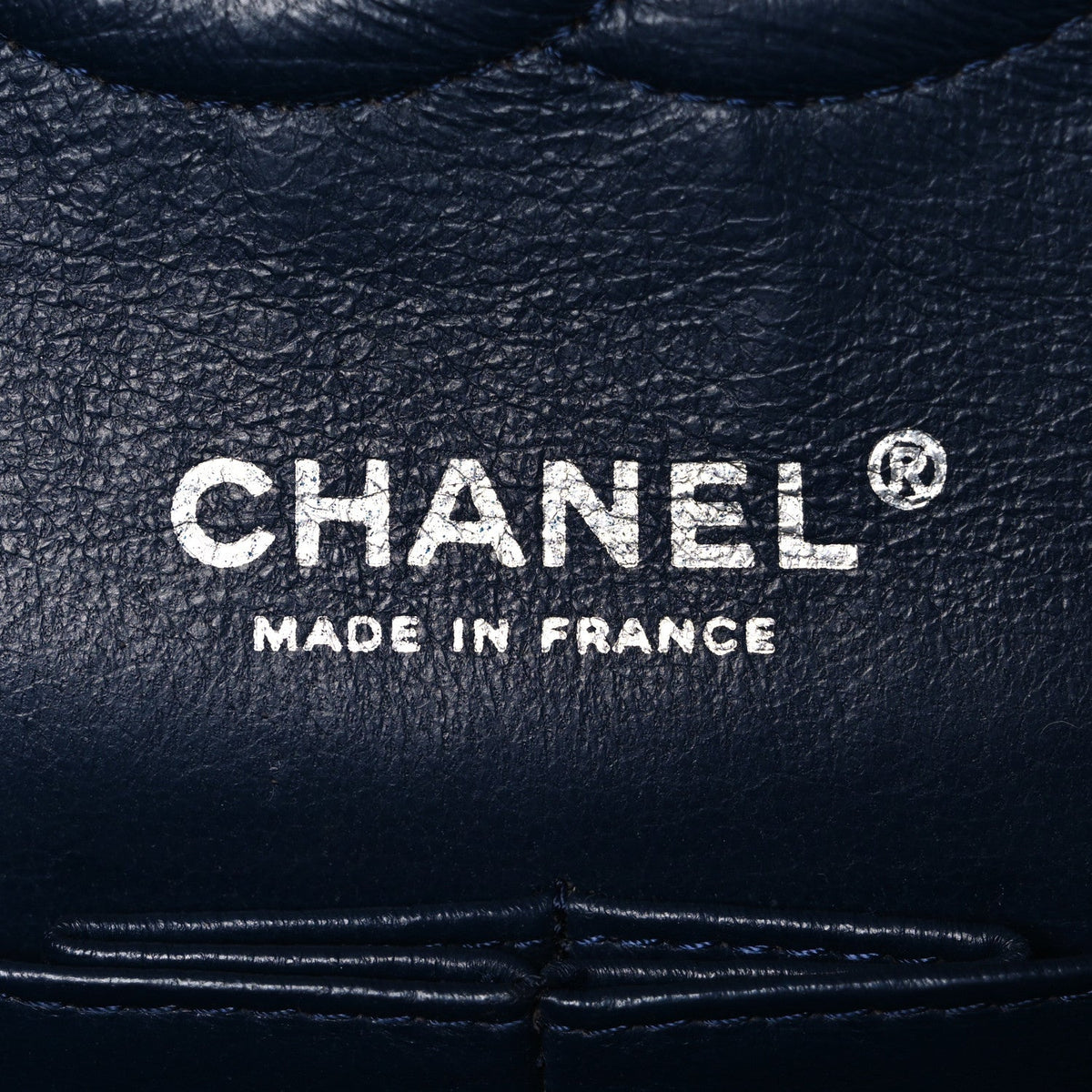 Lambskin Quilted Medium Double Flap Navy At My store