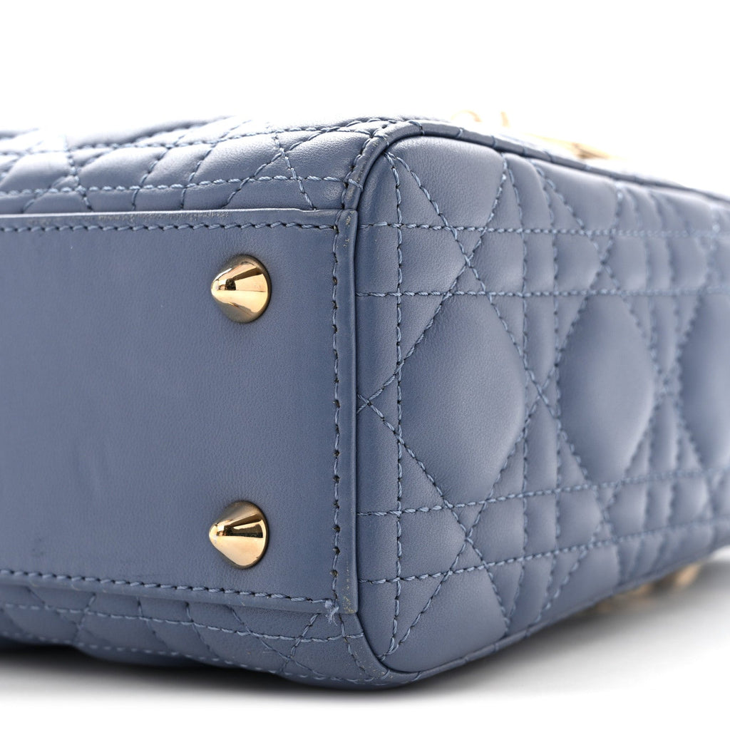 Lambskin Cannage Small My ABCDior Lady Dior Denim Blue AT My store