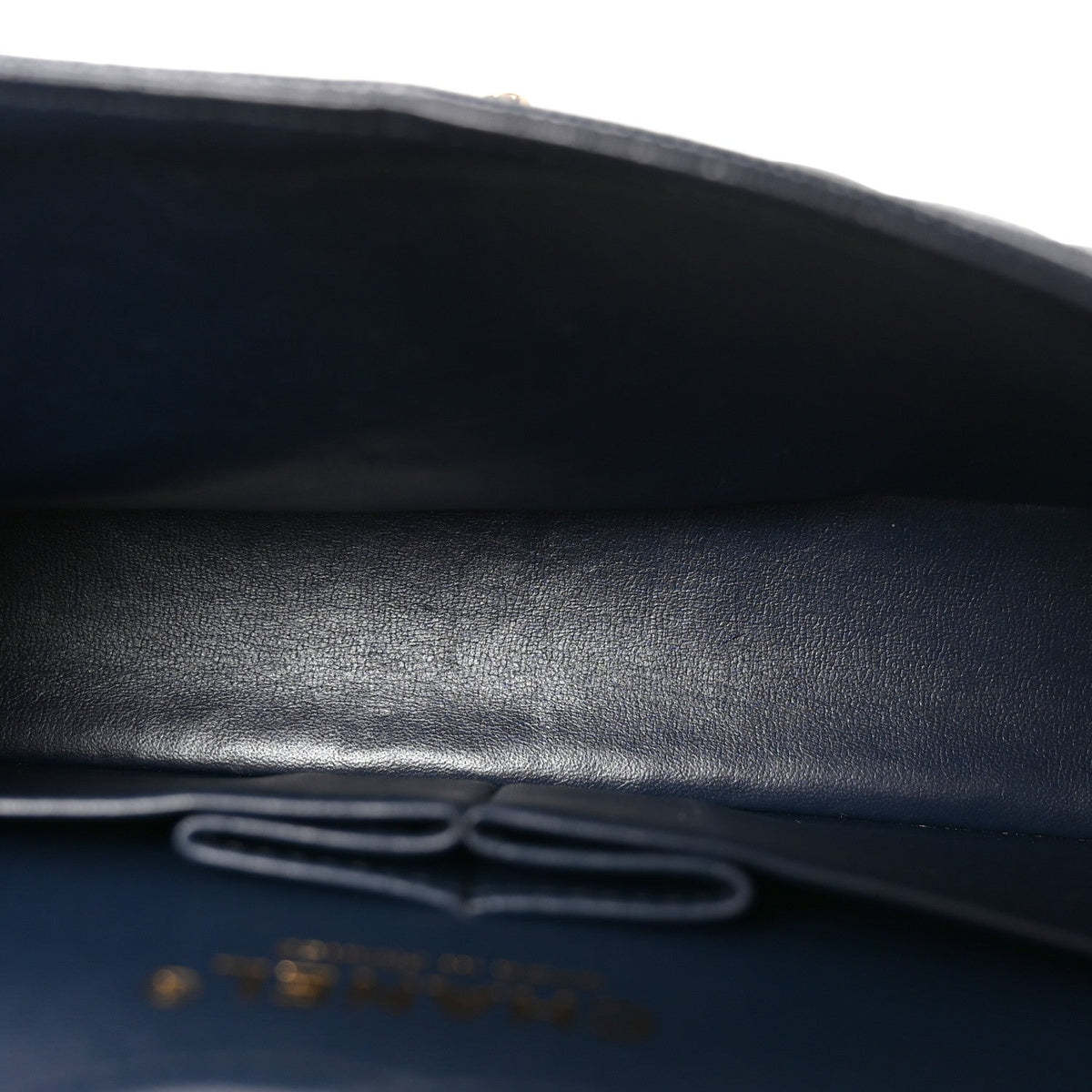 Caviar Quilted Small Double Flap Dark Navy At My store