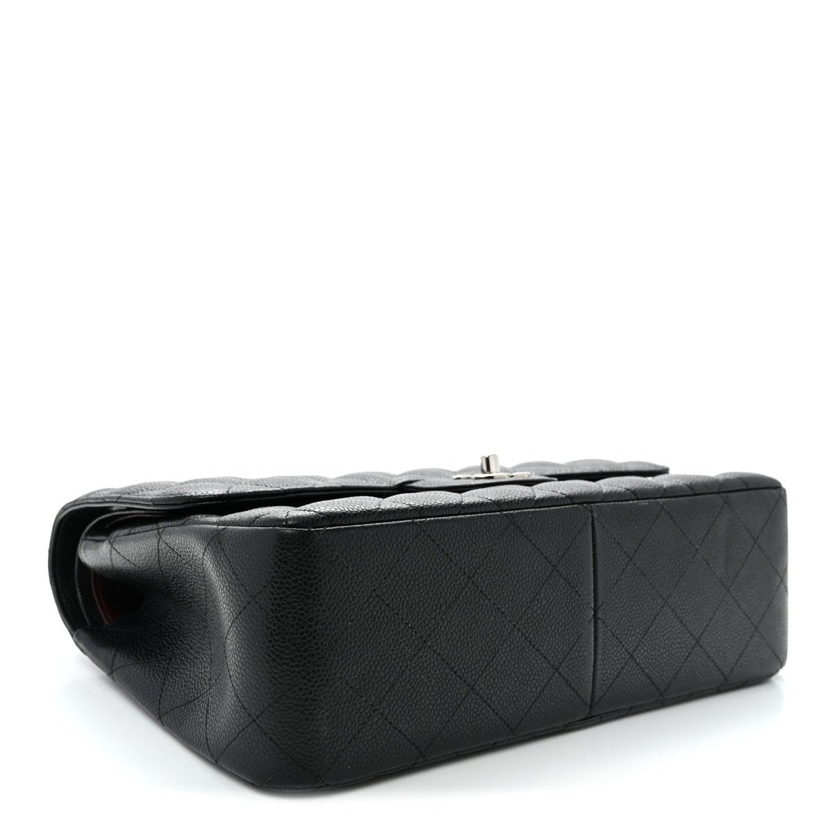 Caviar Quilted Jumbo Double Flap Black At My store