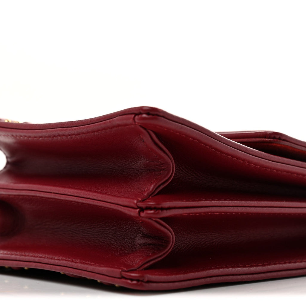 Lambskin Studded Vertical Diorama Spicy Red AT My store