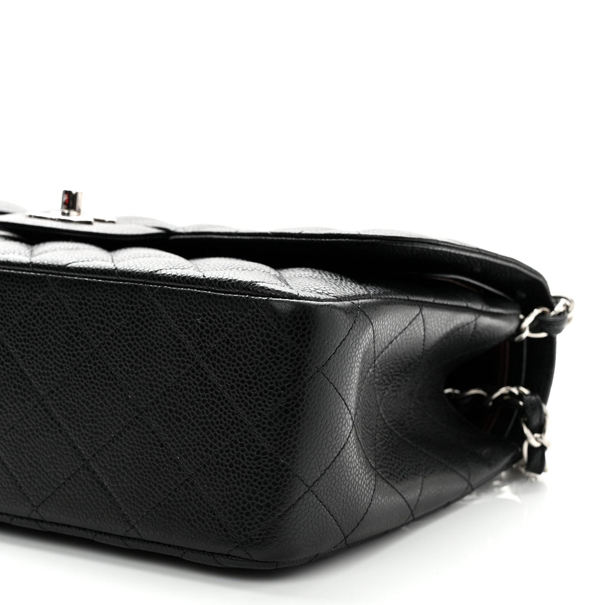 Caviar Quilted Jumbo Double Flap Black At My store