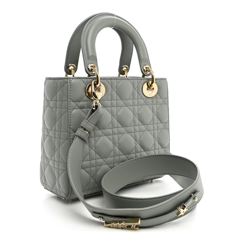 Lambskin Cannage Small My ABCDior Lady Dior Grey AT My store