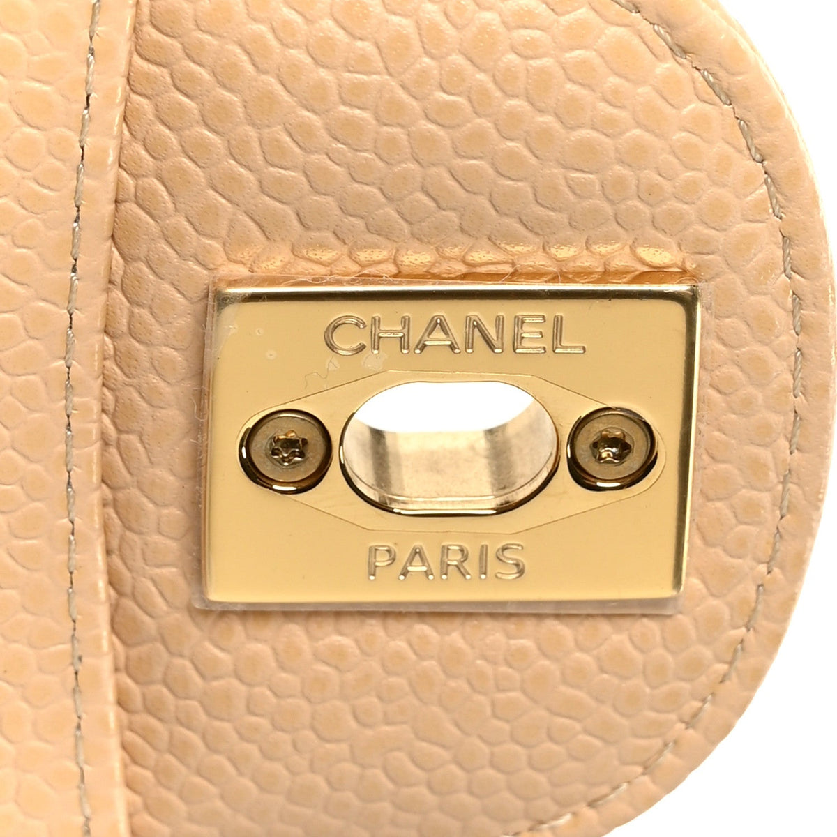 Caviar Quilted Medium Double Flap Beige At My store