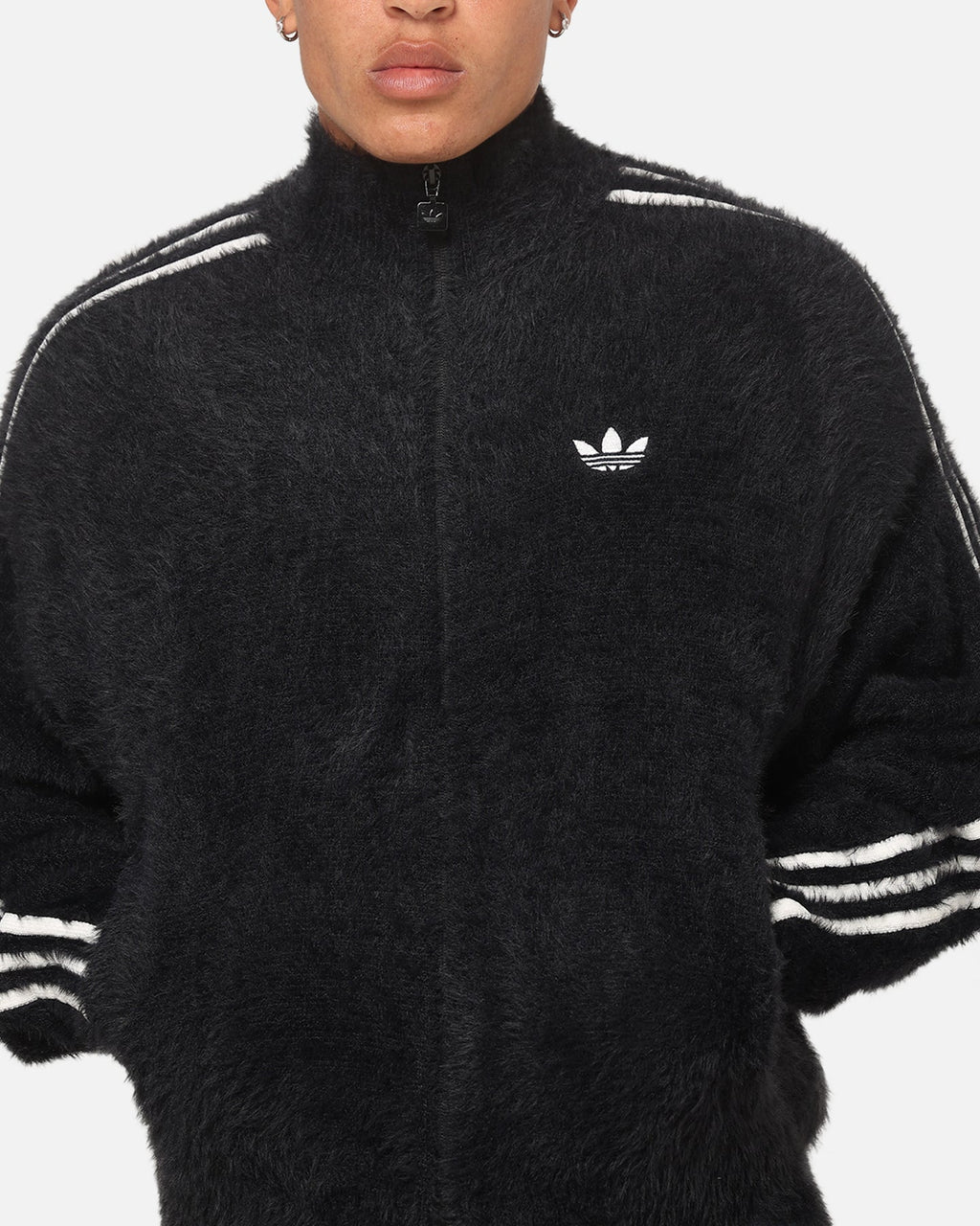 Best-Selling Adidas Faux Mohair Classic Track Top Black/Off White
