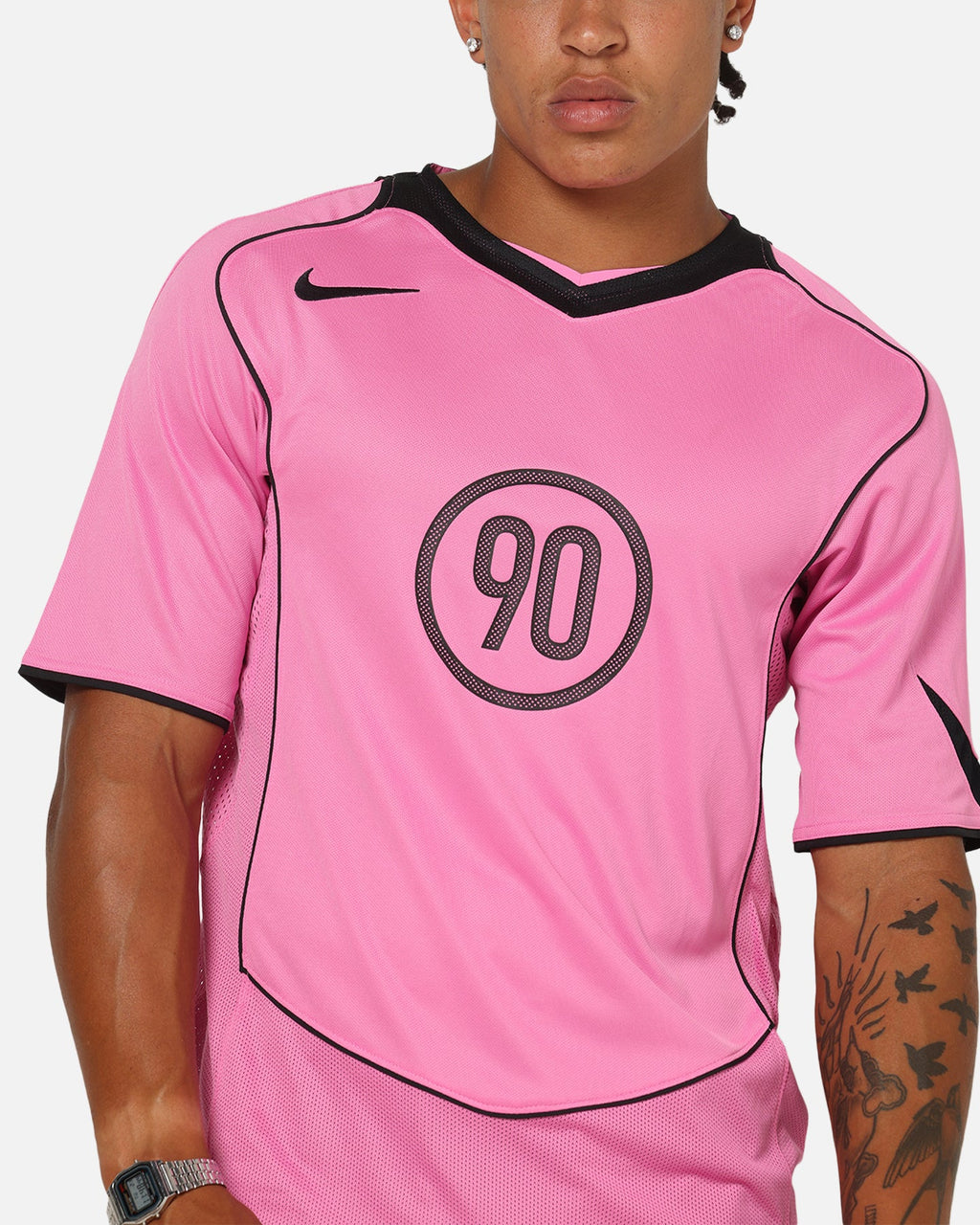 Top Seller Nike Total 90 Soccer T-Shirt Playful Pink/Black