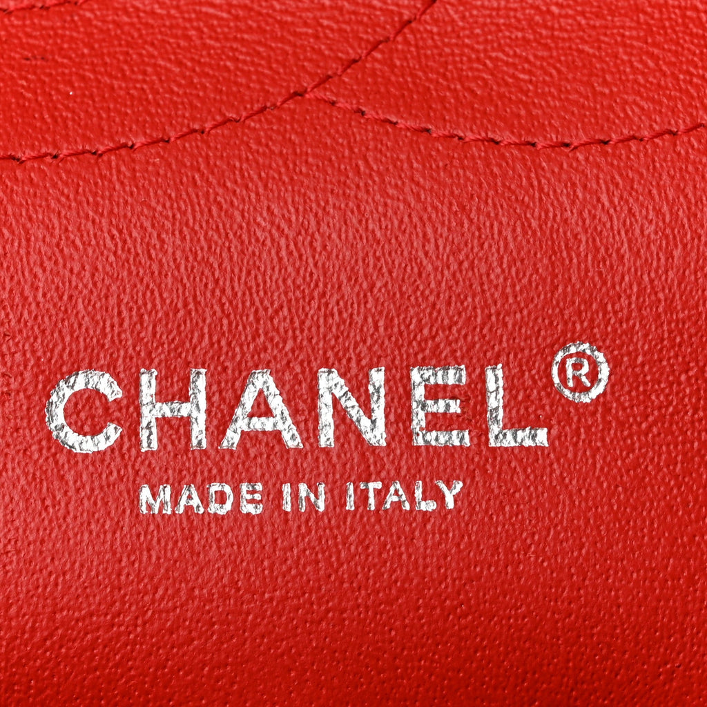 Lambskin Quilted Jumbo Double Flap Red At My store