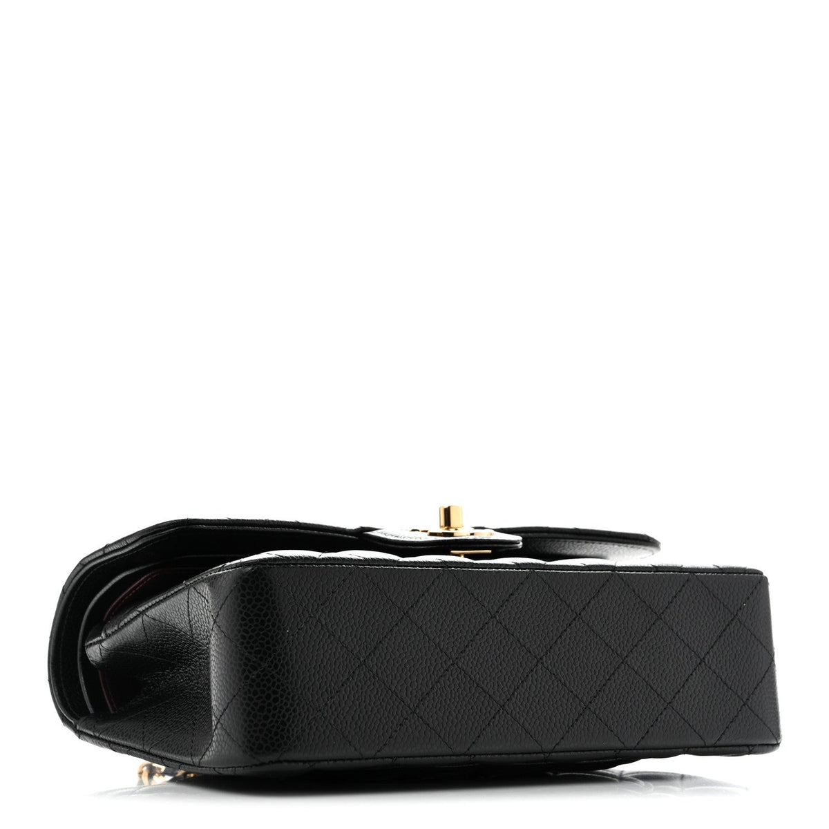 Caviar Quilted Small Double Flap Black At My store