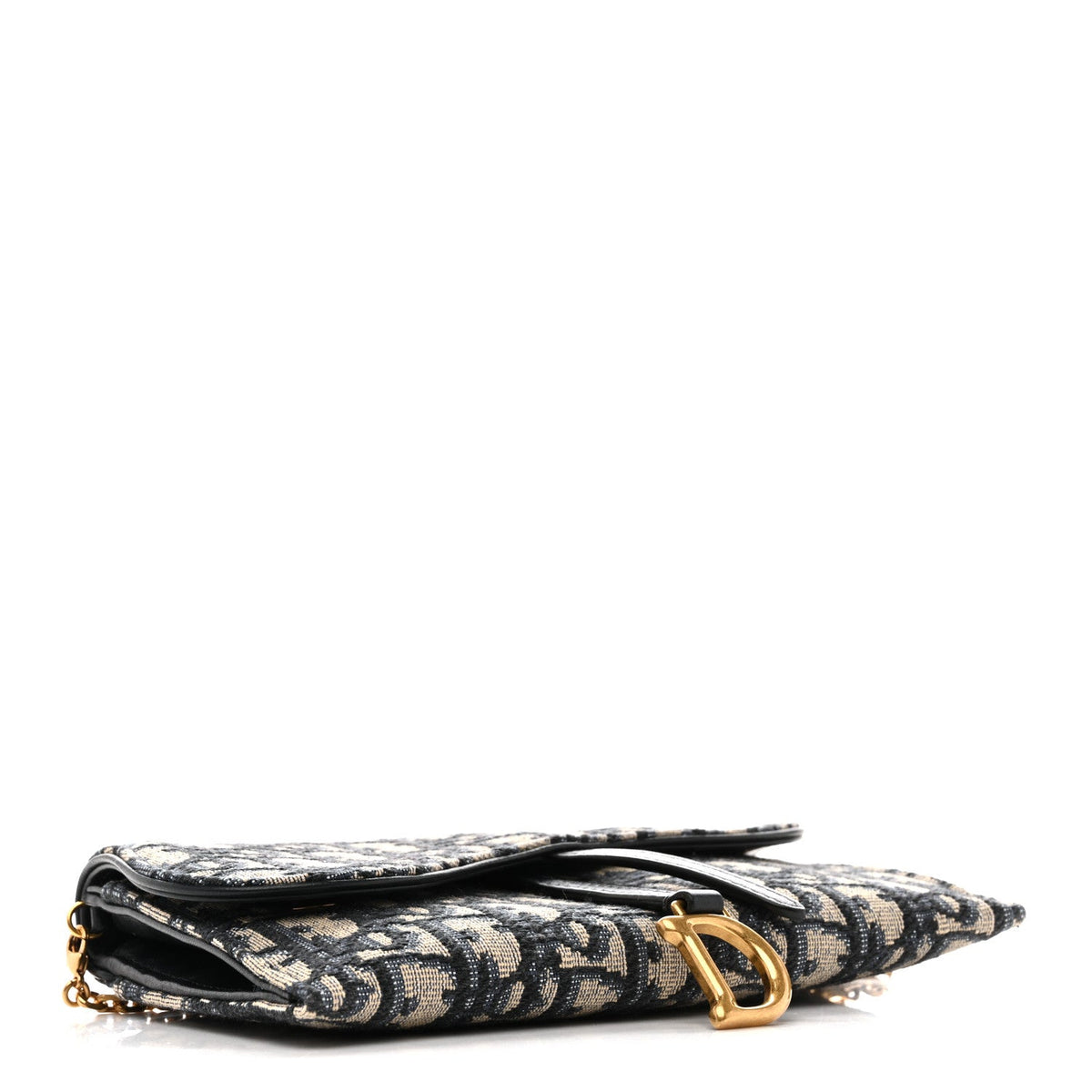 Oblique Saddle Chain Long Wallet Blue AT My store