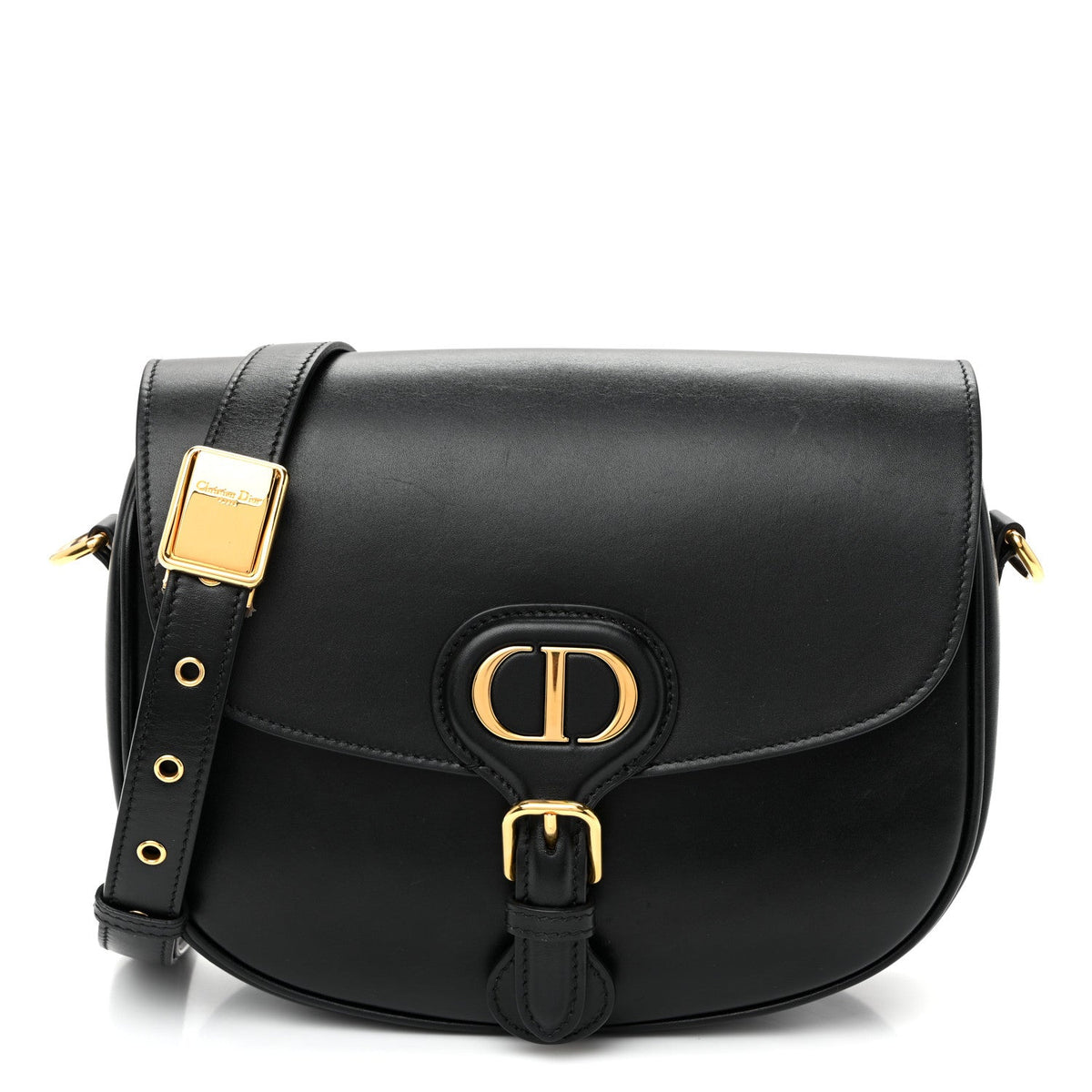 Box Calfskin Medium Bobby Flap Black AT My store