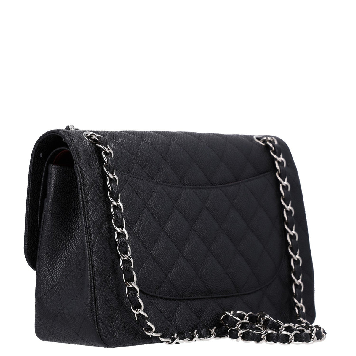 Caviar Quilted Jumbo Double Flap Black At My store