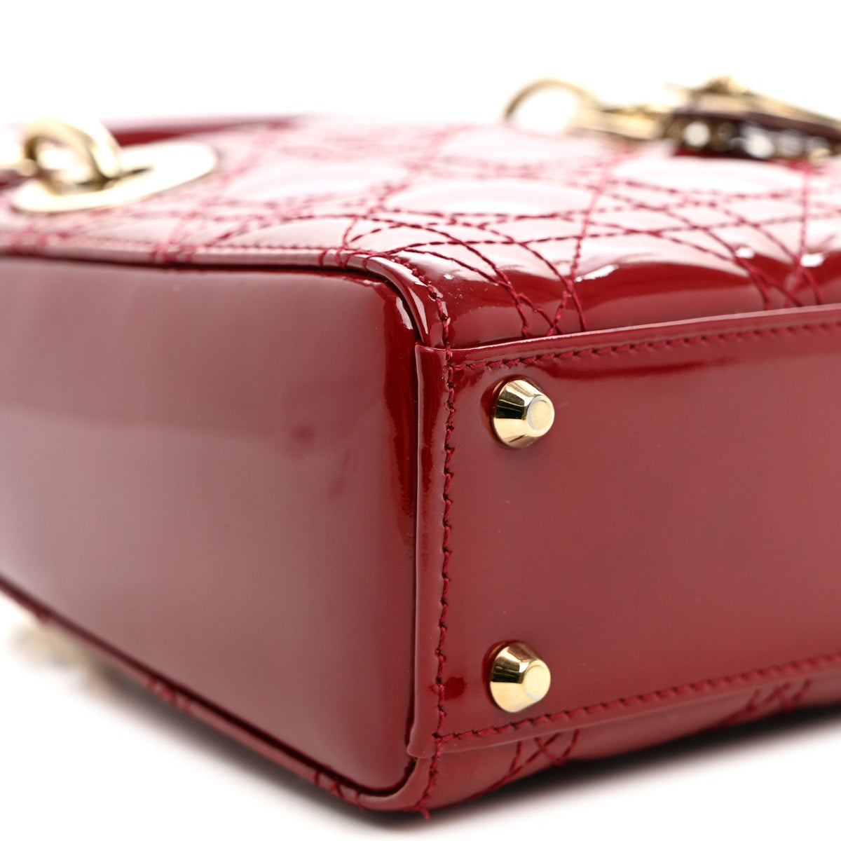 Patent Cannage Mini Lady Dior Red AT My store