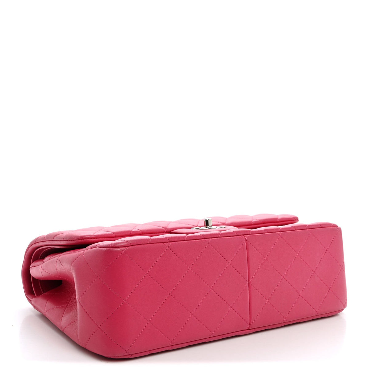 Lambskin Quilted Jumbo Double Flap Dark Pink At My store
