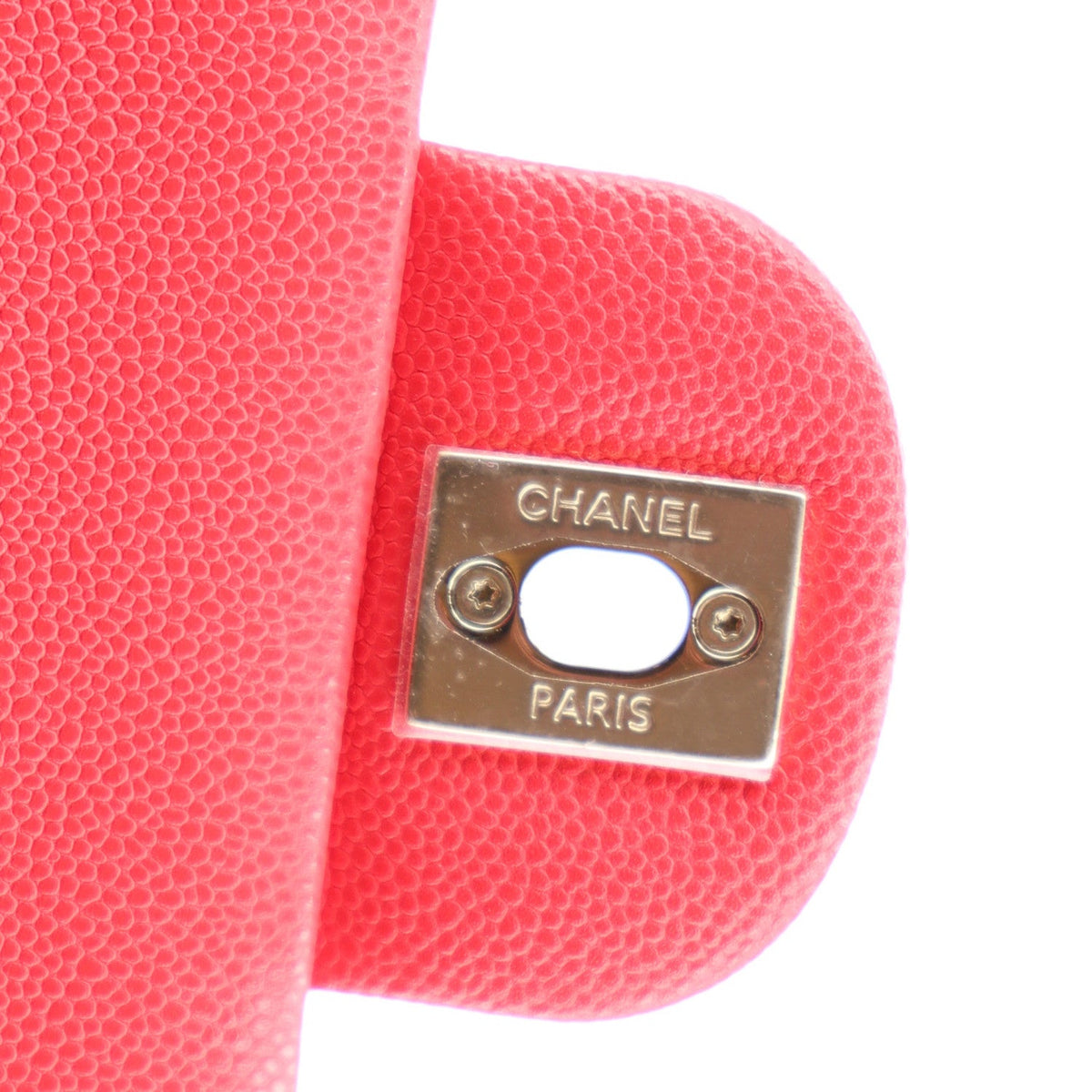 Caviar Quilted Small Double Flap Red At My store