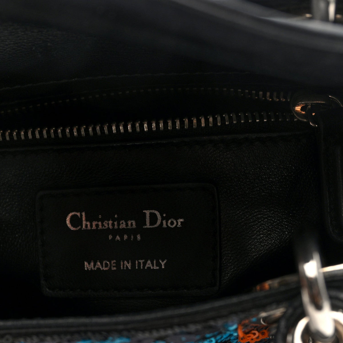 Sequin Lambskin Esprit Tokyo Mini Lady Dior Blue Multicolor AT My store