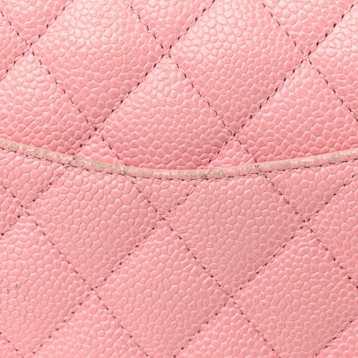 Caviar Quilted Medium Double Flap Light Pink At My store