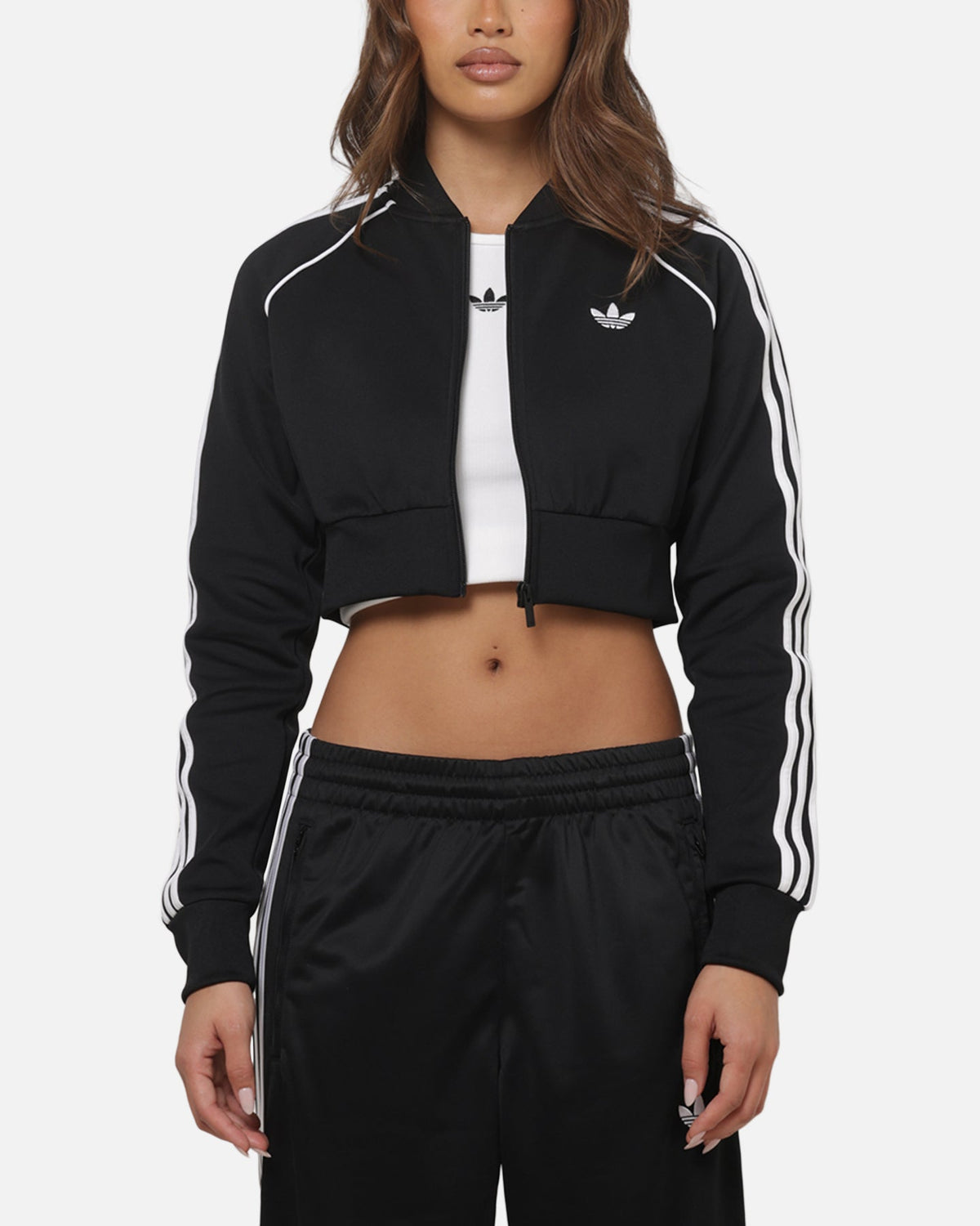Best-Selling Adidas Women's SST Cropped Track Top Black/White