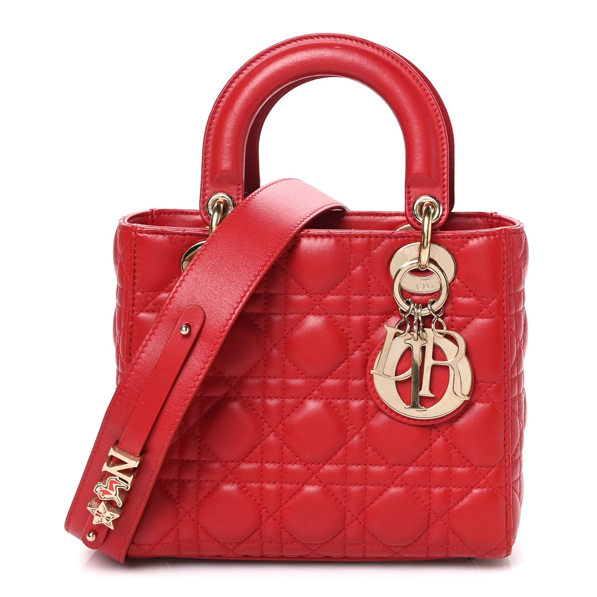Lambskin Cannage Small My ABCDior Lady Dior Red AT My store