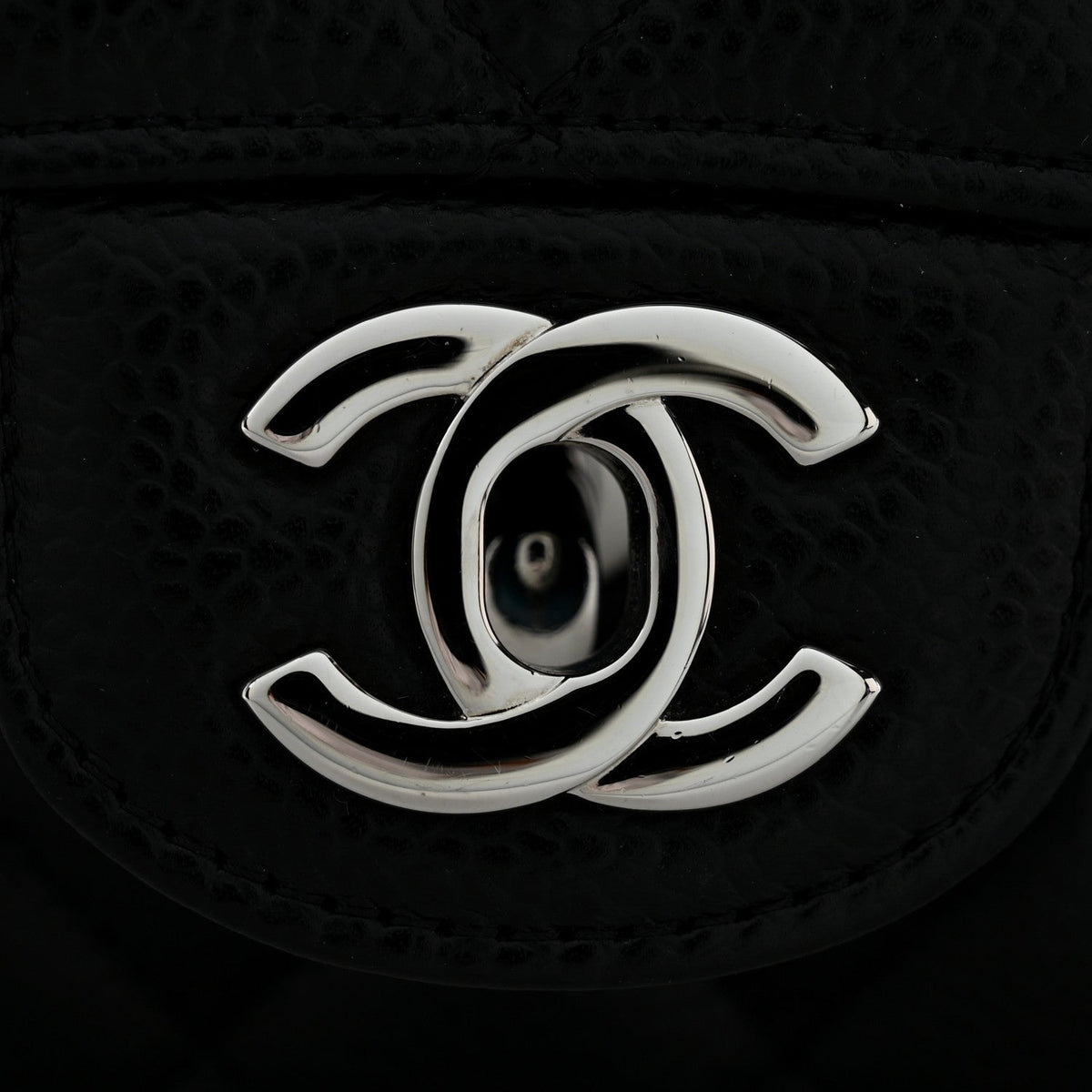 Caviar Quilted Small Double Flap Black At My store