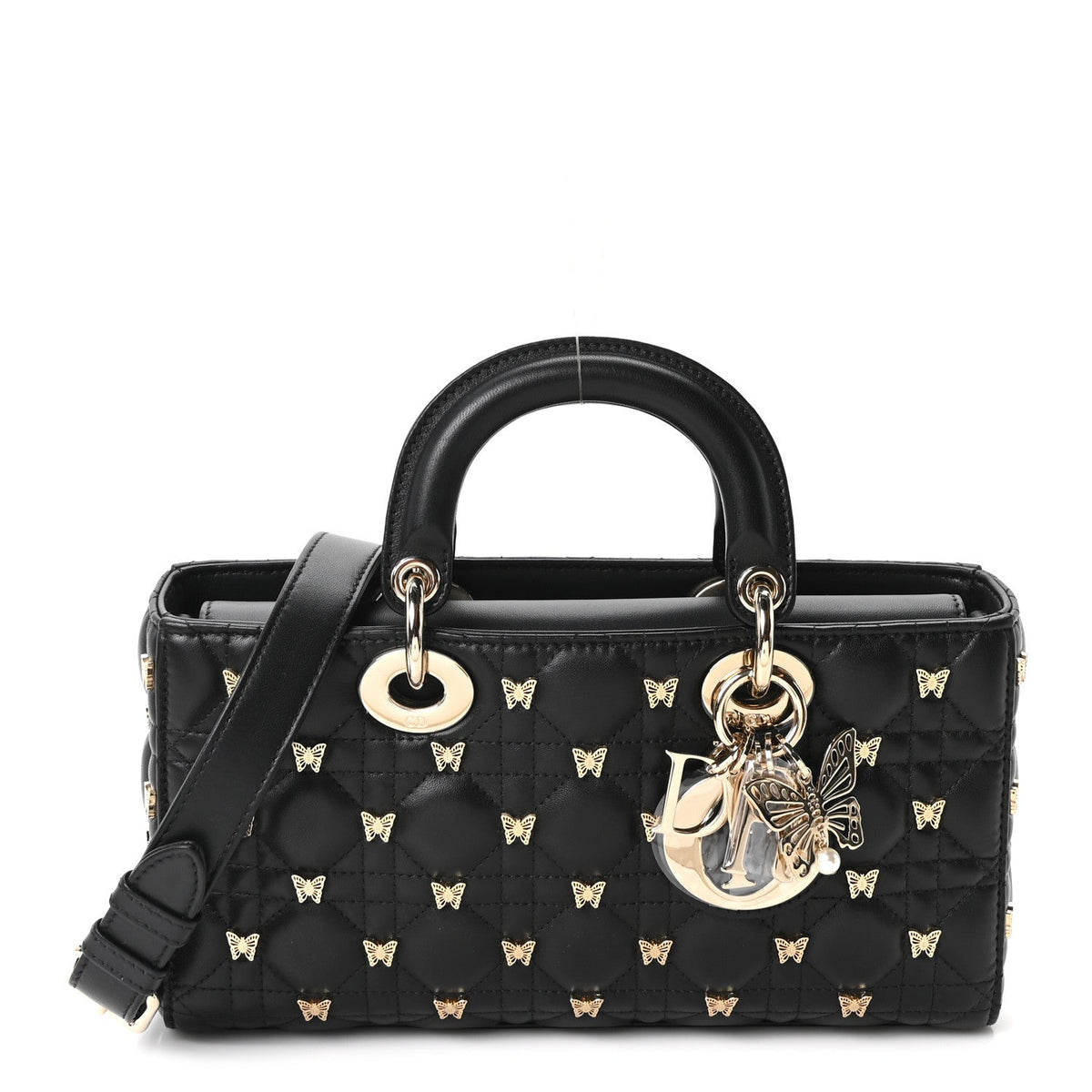 Lambskin Butterfly Cannage Lady D-Joy Black AT My store