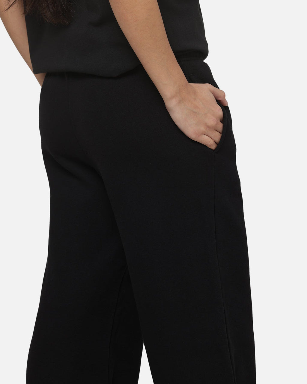 Top Seller Nike Women's Studio Fleece Medium Weight Mid-Rise Wide-Leg Pants Black