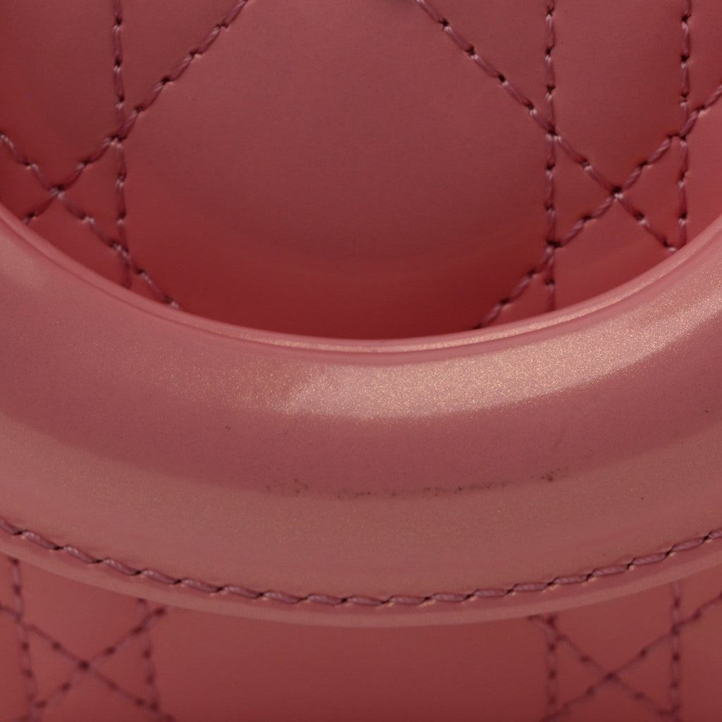 Metallic Lambskin Cannage Small Lady D-Joy Pink AT My store