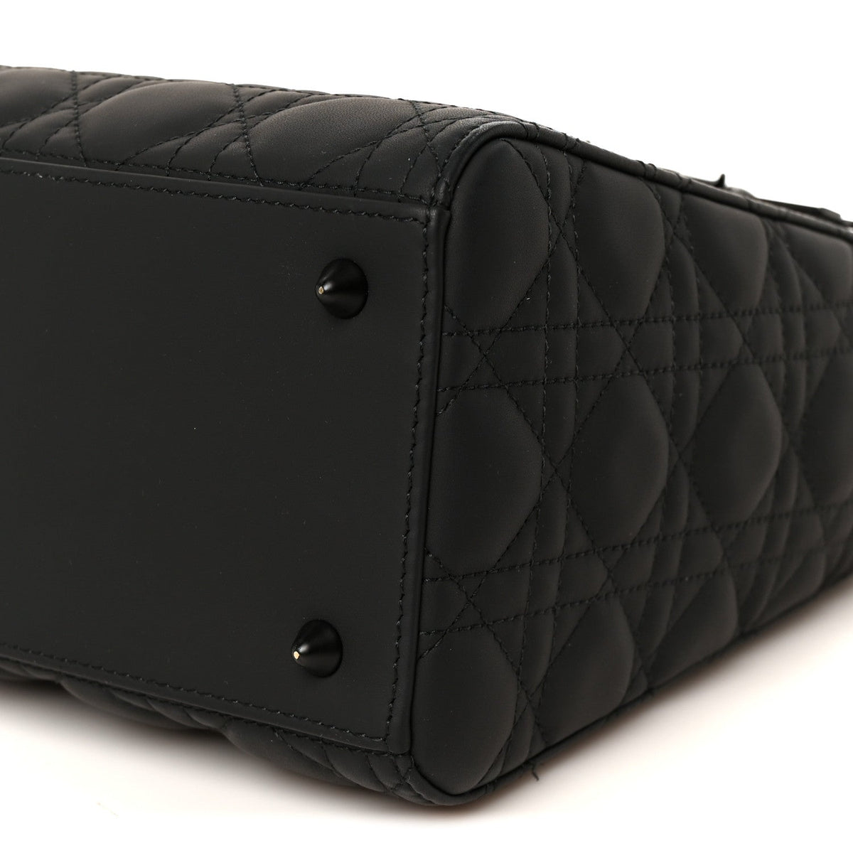 Ultra Matte Calfskin Cannage Medium Lady Dior Black AT My store