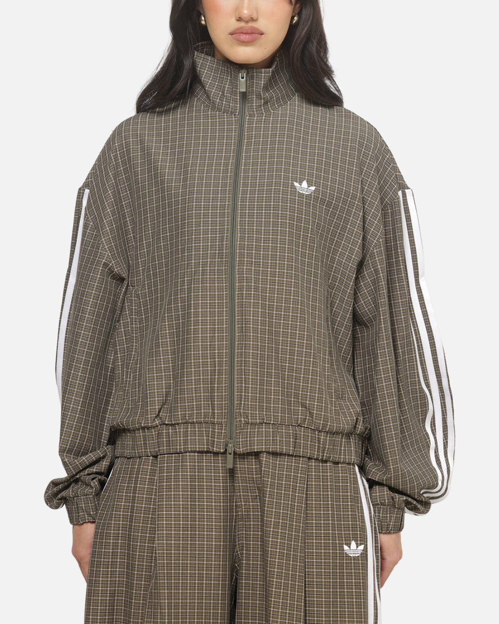 Best-Selling Adidas Women's Checks Track Top Olive