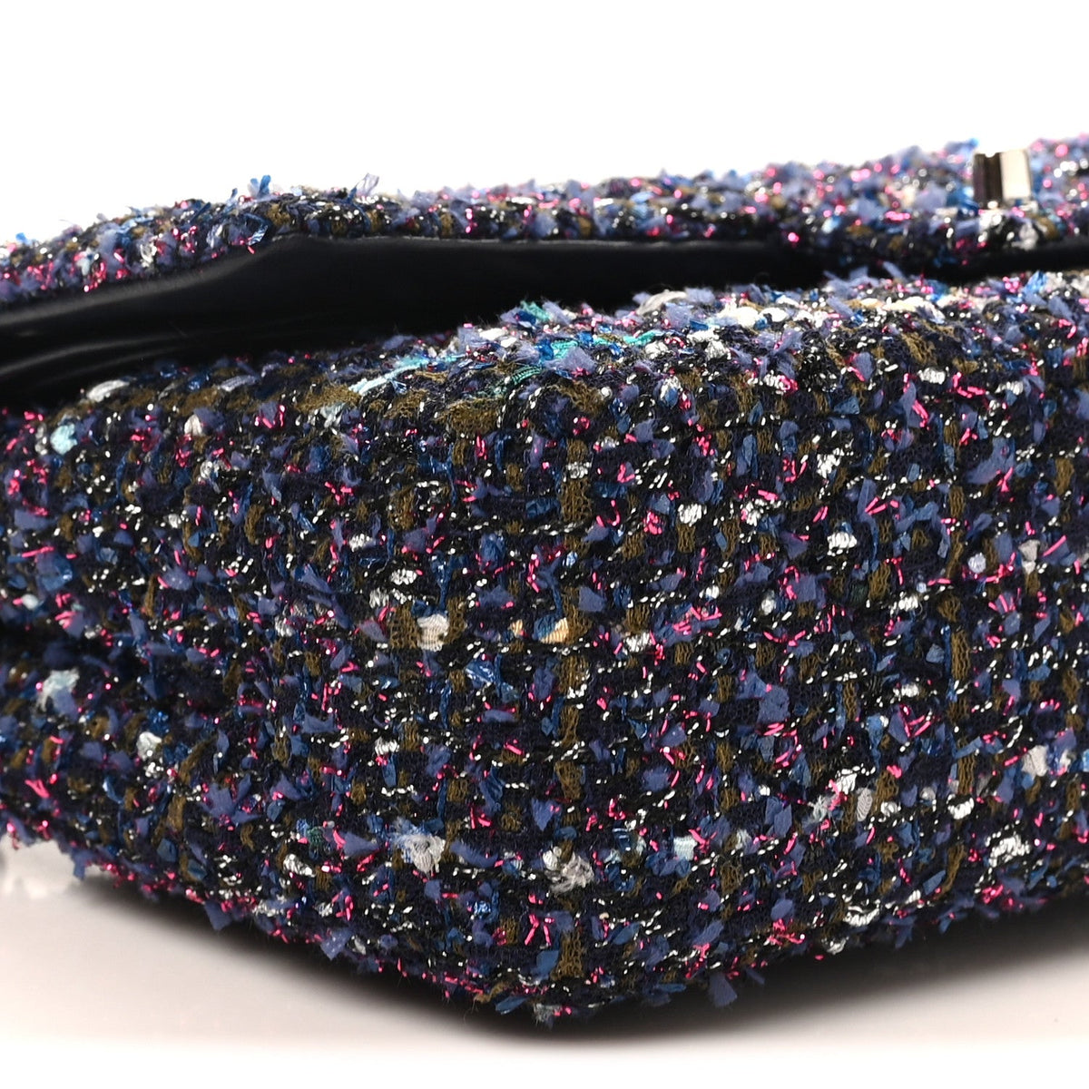 Tweed Quilted Medium Double Flap Blue Purple Khaki Pink At My store