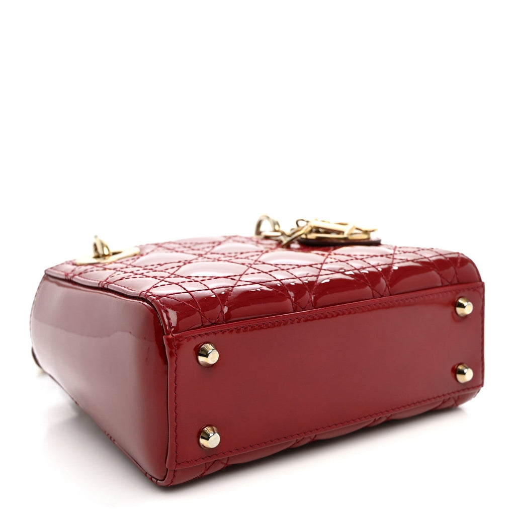 Patent Cannage Mini Lady Dior Red AT My store